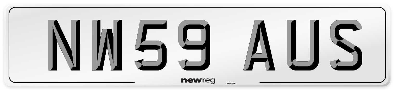 NW59 AUS Number Plate from New Reg
